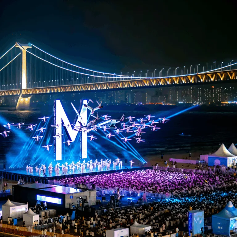 광안리 드론 라이트쇼, 국내 최대 상설 공연 인기